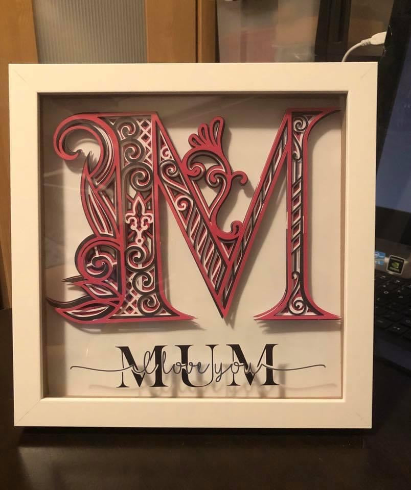 Mum & Nan 3D Letter Frame