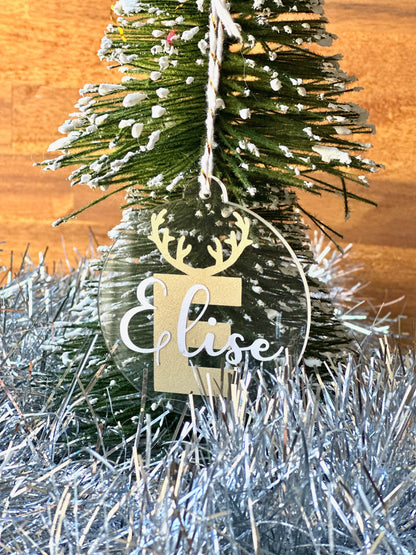 Reindeer Letter Christmas Ornaments