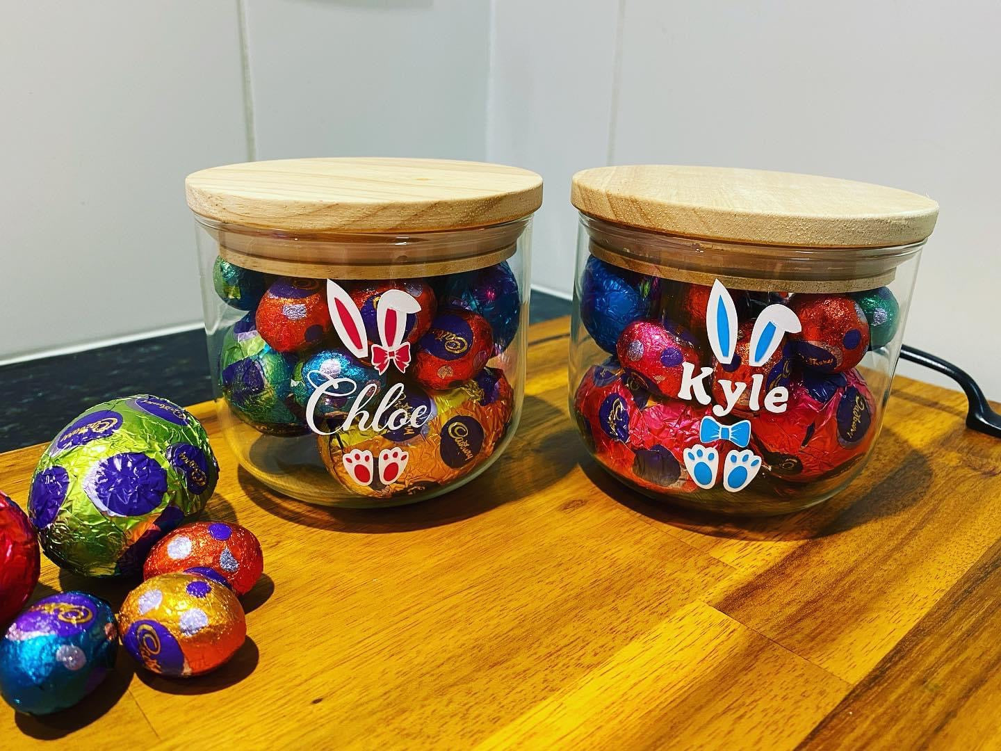 Personalised Easter Chocolate Jars