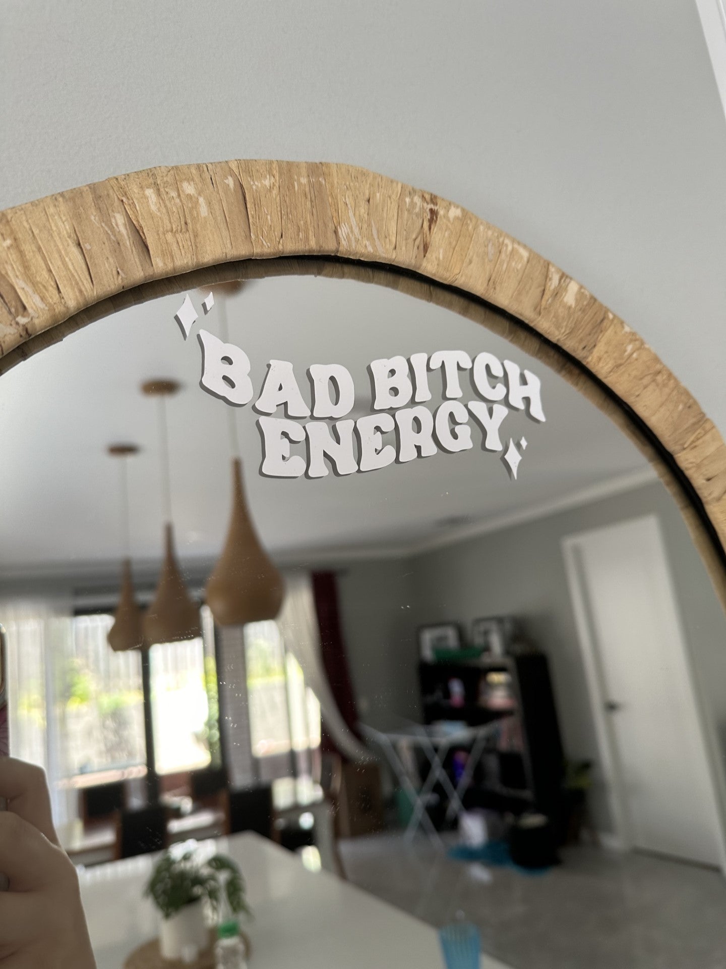 Affirmation Mirror Sticker - Bad Bitch Energy